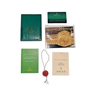 ROLEX Green Warranty Card Holder, Oyster Manual Booklets, RedTag, Service Manual